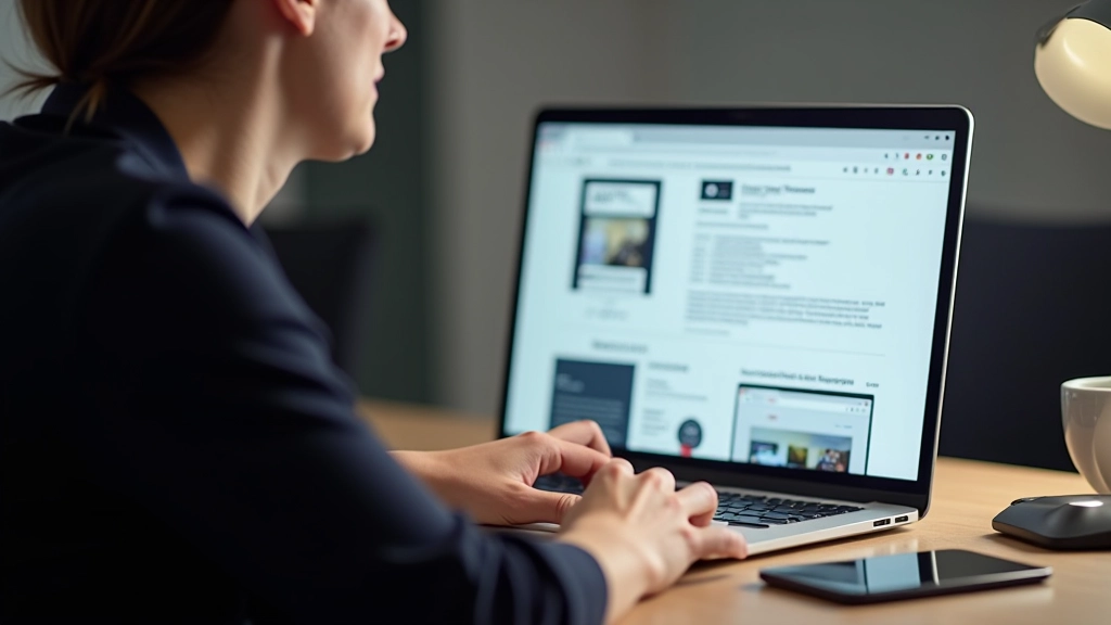 Designer trabalhando em notebook mostrando layout mobile-first na tela